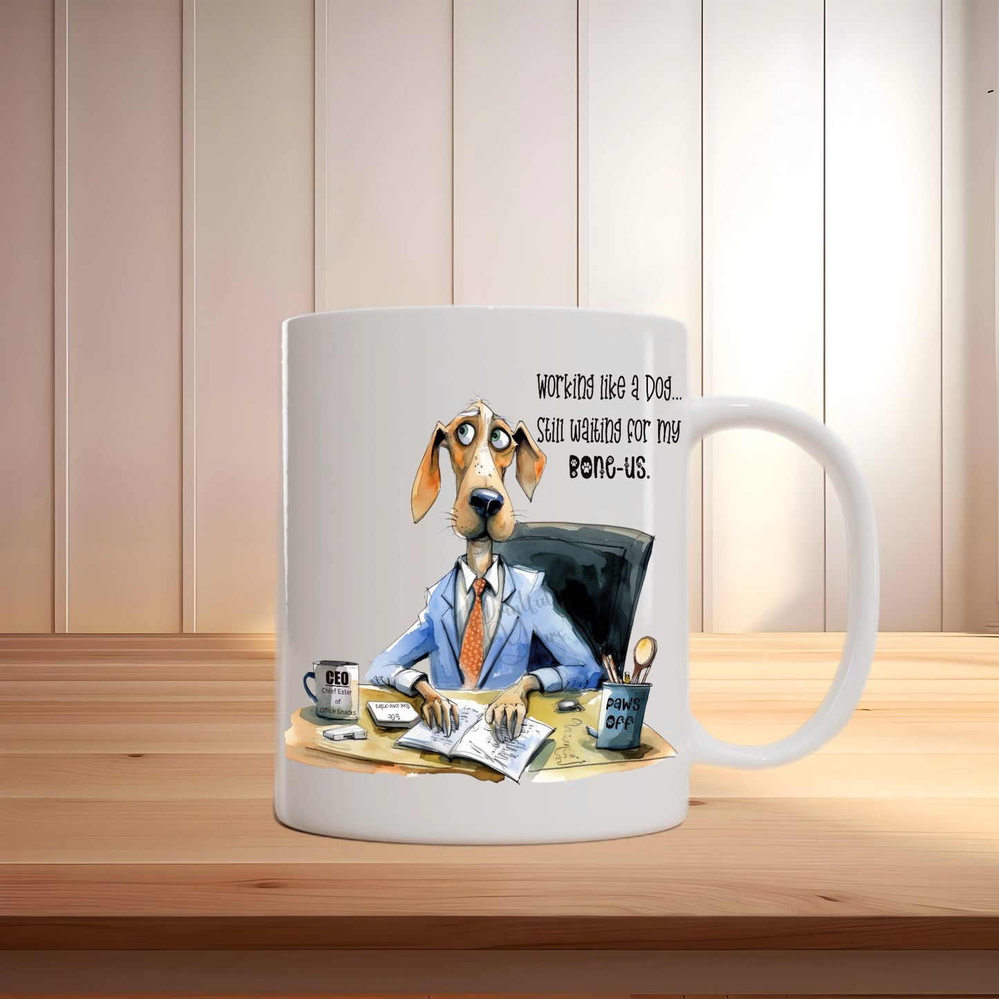 Working Like a Dog – Funny Office Mug