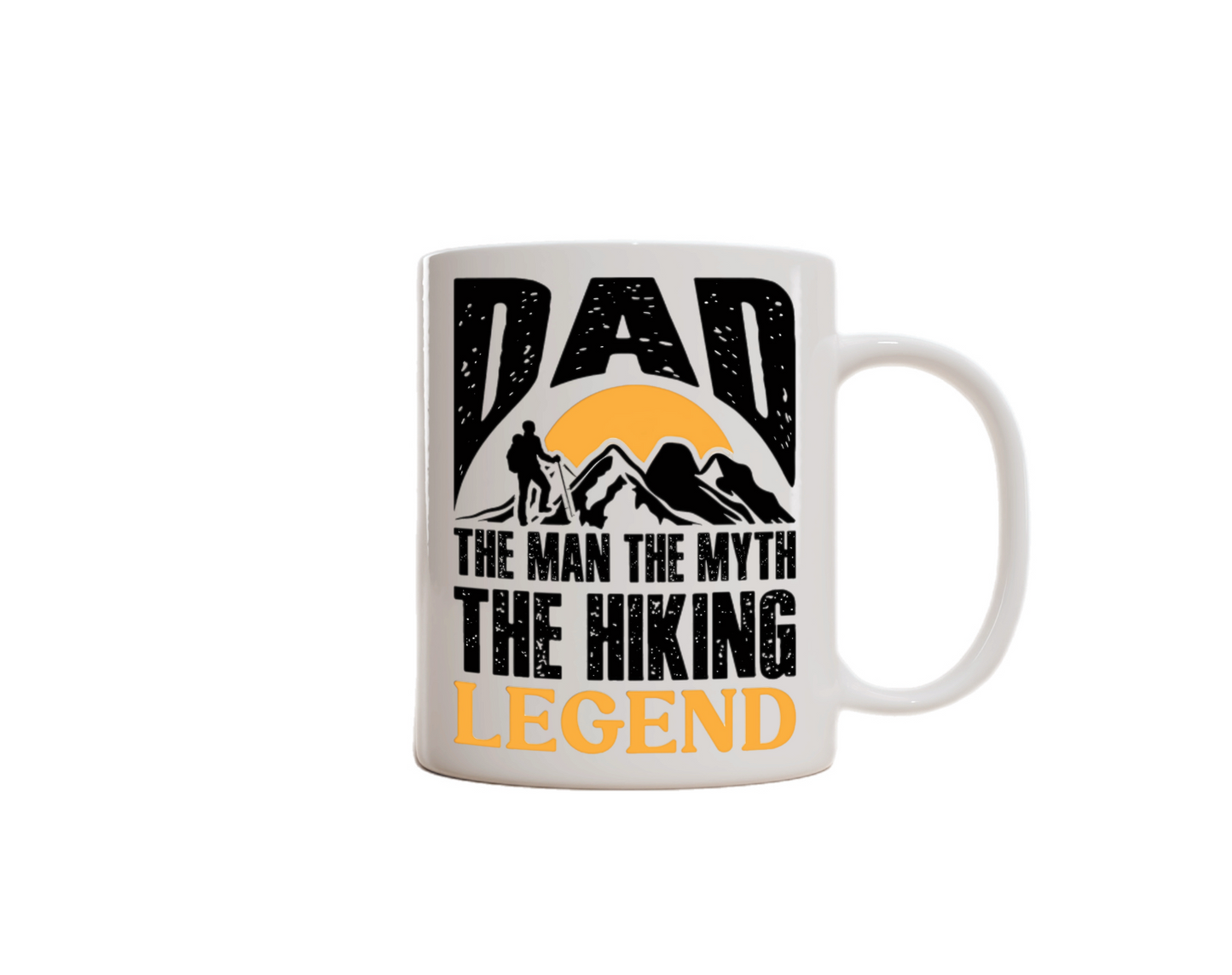Hiking-Themed charity Mug. (DAD, The Man, The Myth, The Hiking Legend)
