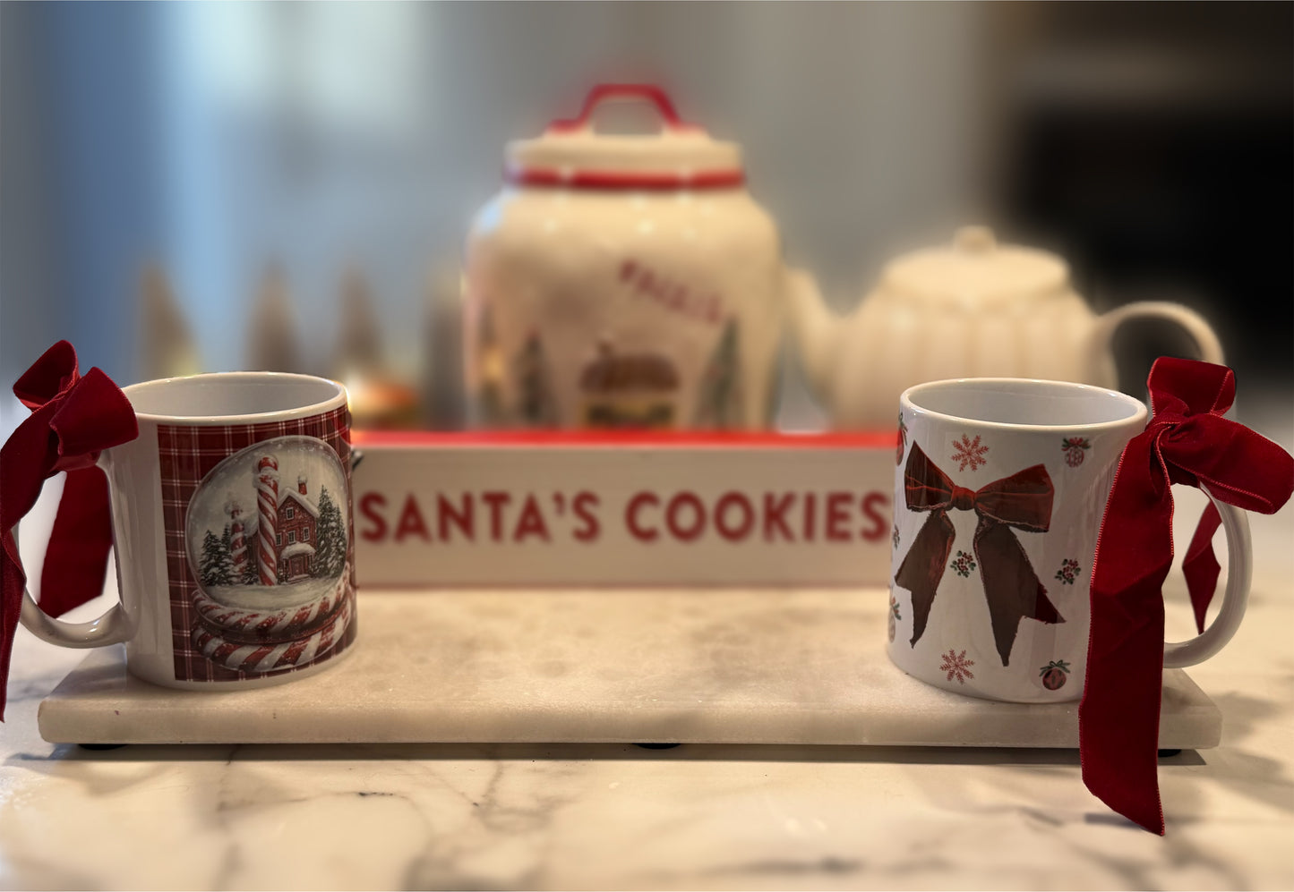 Christmas Red Velvet Bow Mug — Limited Edition