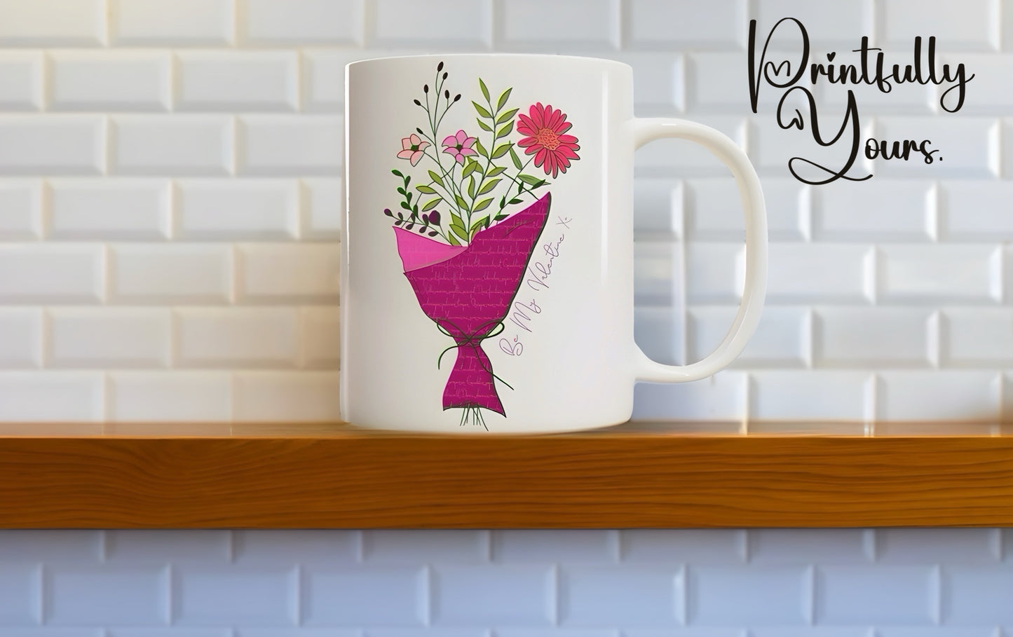 Be My Valentine Floral Mug – Sip the Love!