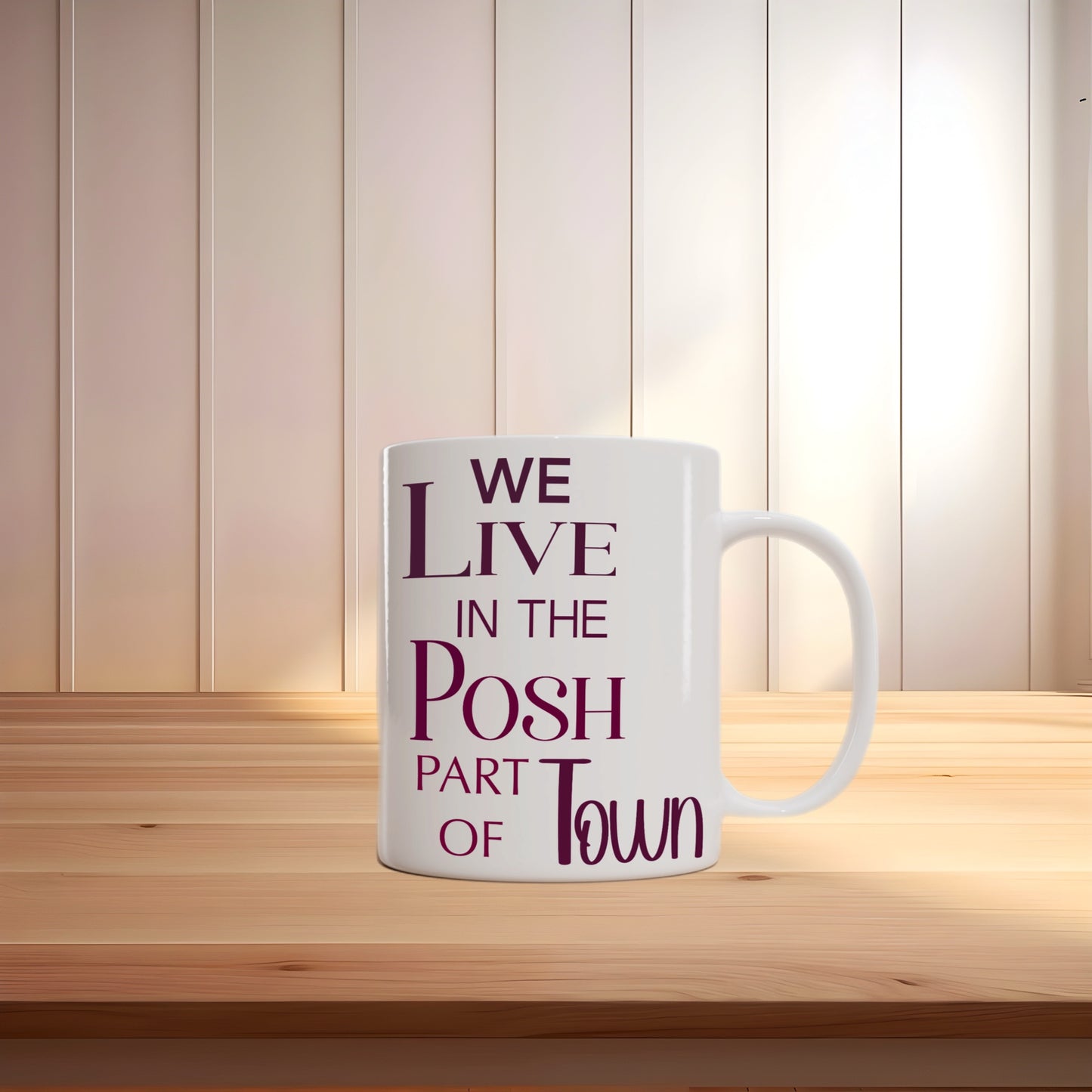 Posh Living Mug – Elegant & Witty Coffee Cup