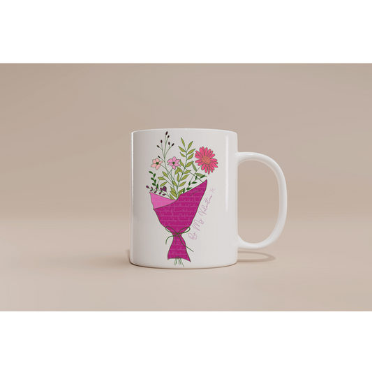 Be My Valentine Floral Mug – Sip the Love!