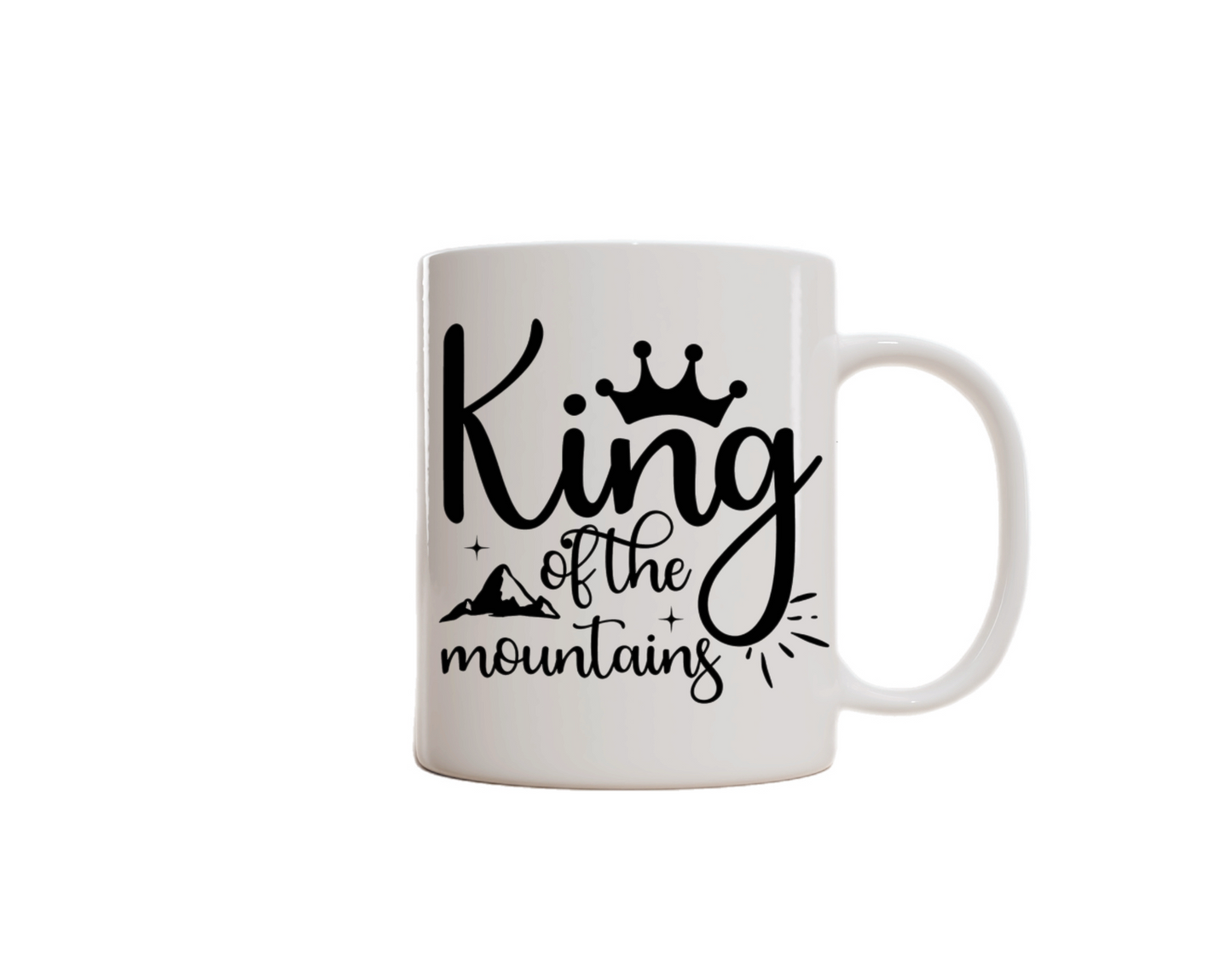 Hiking-Themed Charity Donation Mug. (King of the Mountains)