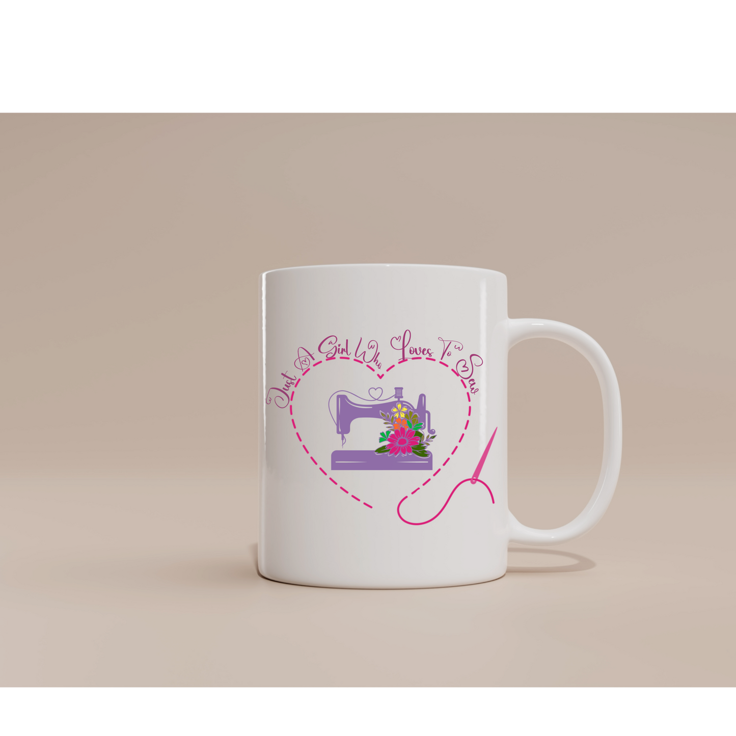 Just a Girl Who Loves to Sew – Ceramic Mug