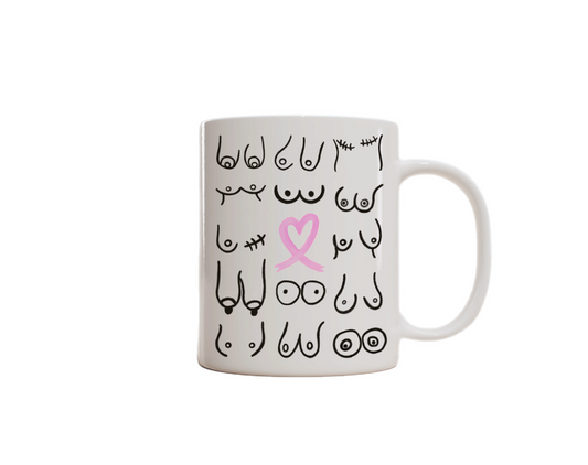 Sip with Purpose – Breast Cancer Awareness Mug. (Boobies)