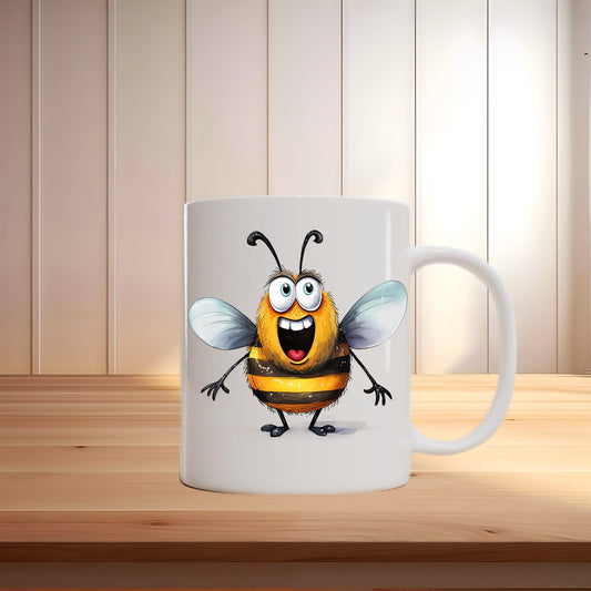 Happy Bee Mug – Add Your Own Quote