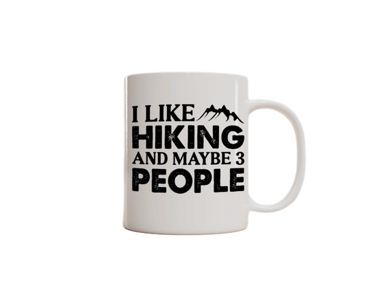 Hiking-Themed charity Mug. (I like hiking and maybe three people)